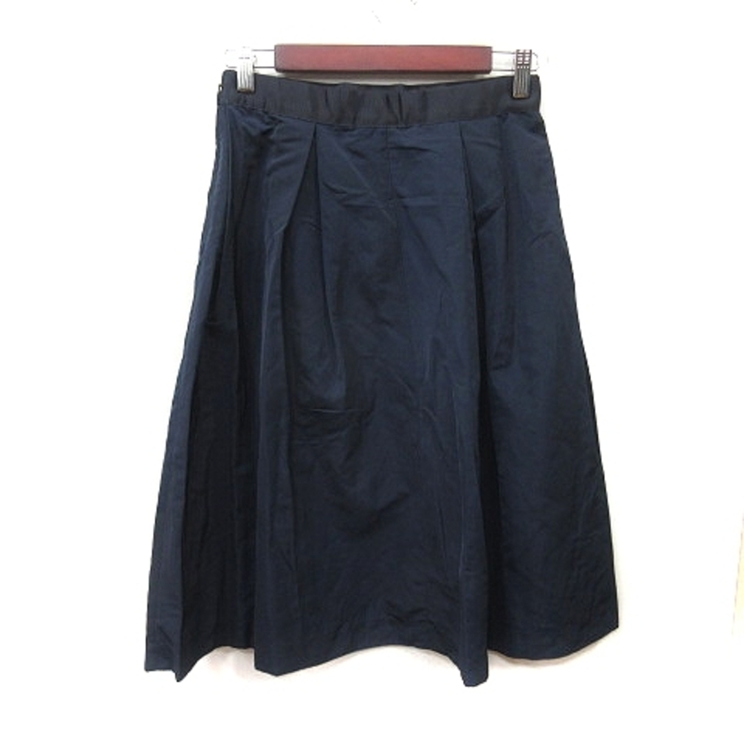 OPAQUE.CLIP(オペークドットクリップ)のオペークドットクリップ フレアスカート ギャザー ミモレ ロング 38 ネイビー レディースのスカート(ロングスカート)の商品写真