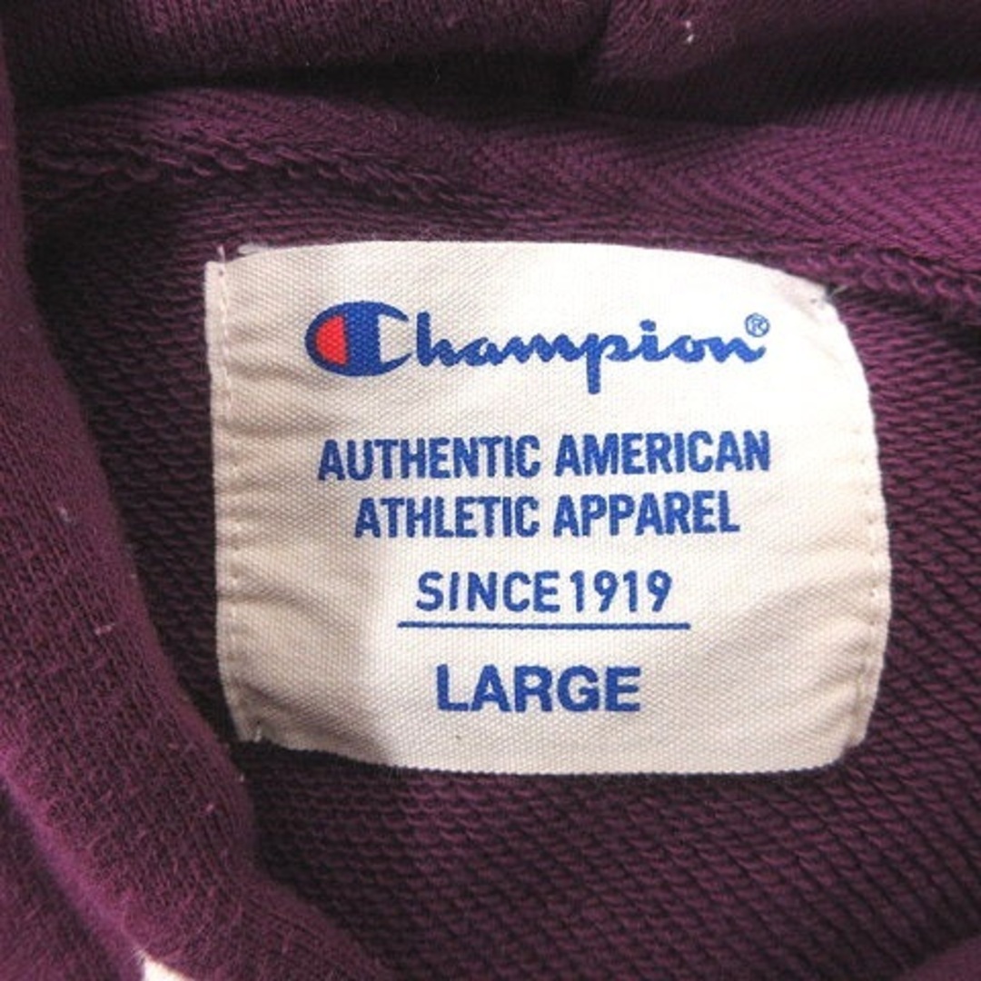 Champion(チャンピオン)のチャンピオン パーカー ワンポイント 長袖 L 紫 パープル 白 青 赤 レディースのトップス(パーカー)の商品写真