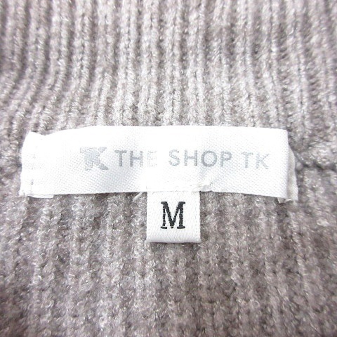 THE SHOP TK(ザショップティーケー)のザショップティーケー ニット セーター ハイネック 長袖 M グレー ■MO レディースのトップス(ニット/セーター)の商品写真