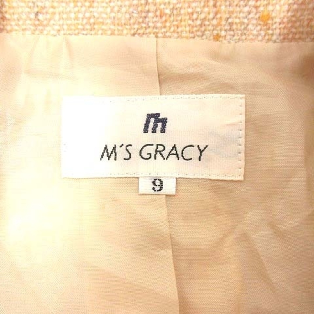 M'S GRACY(エムズグレイシー)のM'S GRACY ステンカラージャケット 総裏地 ウール 9 黄色 ■MO レディースのジャケット/アウター(その他)の商品写真