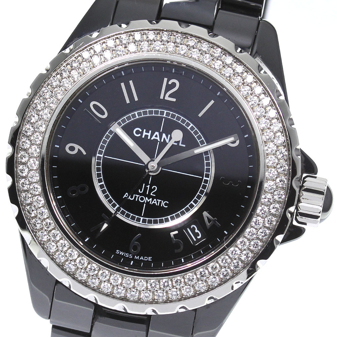 CHANEL(シャネル)のシャネル CHANEL H0950 J12 黒セラミック ダイヤベゼル デイト 自動巻き メンズ 良品 _754647 メンズの時計(腕時計(アナログ))の商品写真