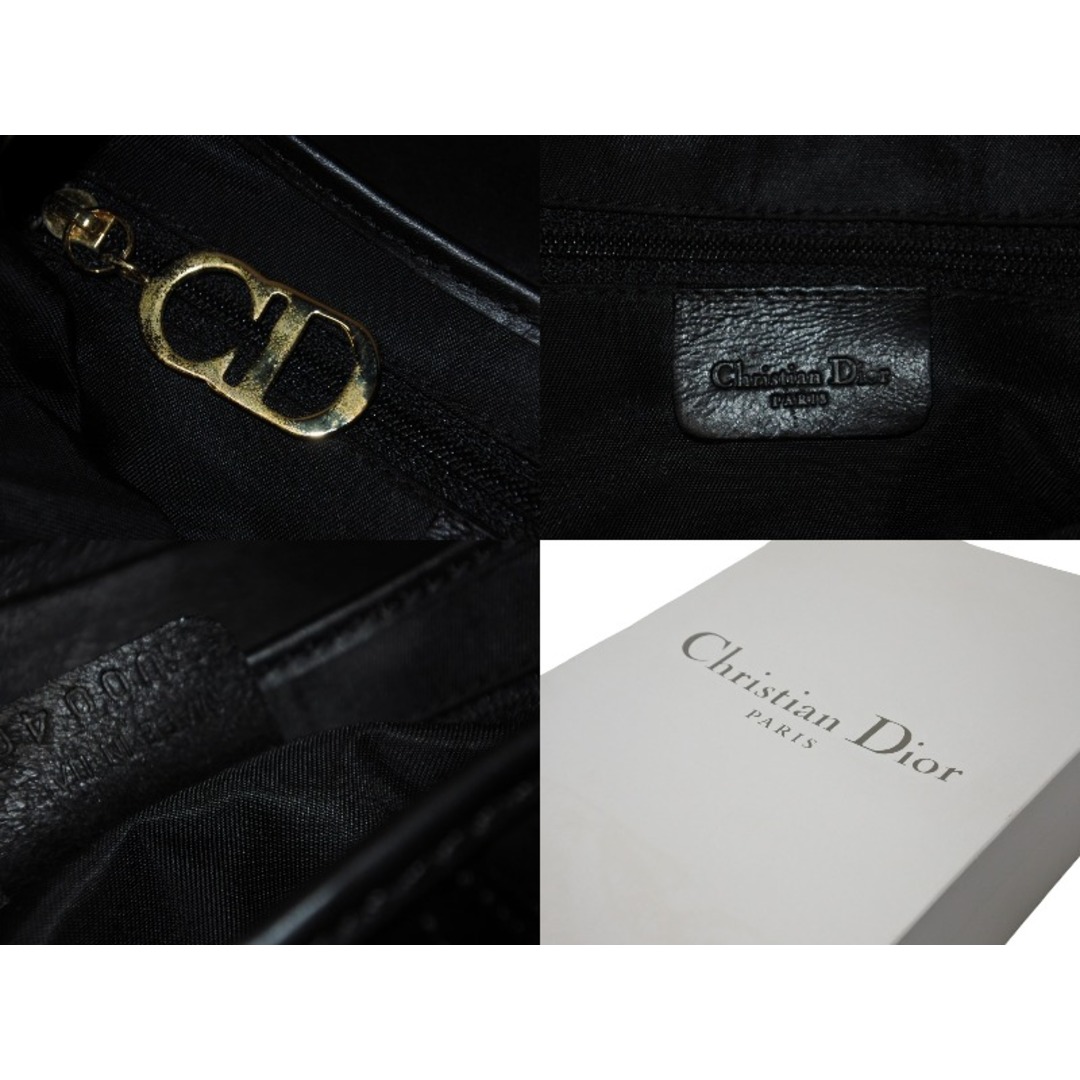 Christian Dior クリスチャンディオール ハンドバッグ サドルバック ブラック カーフ MU0040 ゴールド金具 良品 中古 54160