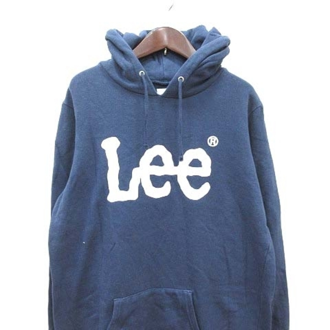 Lee(リー)のリー ワンピース ひざ丈 長袖 スウェット 裏起毛 ロゴプリント M 紺  レディースのワンピース(ひざ丈ワンピース)の商品写真