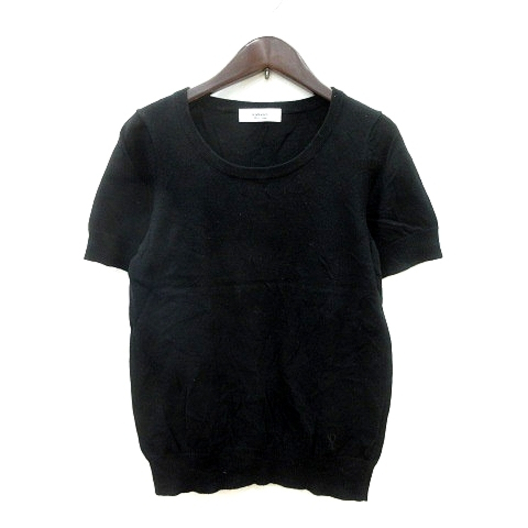 NEWYORKER(ニューヨーカー)のニューヨーカー NEWYORKER ニット セーター 半袖 M 黒 ブラック レディースのトップス(ニット/セーター)の商品写真