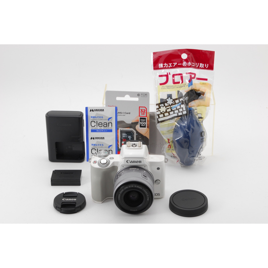 Canon - 傷無しの極上品♪可愛いホワイトカラー❤️Canon EOS KISS Mの
