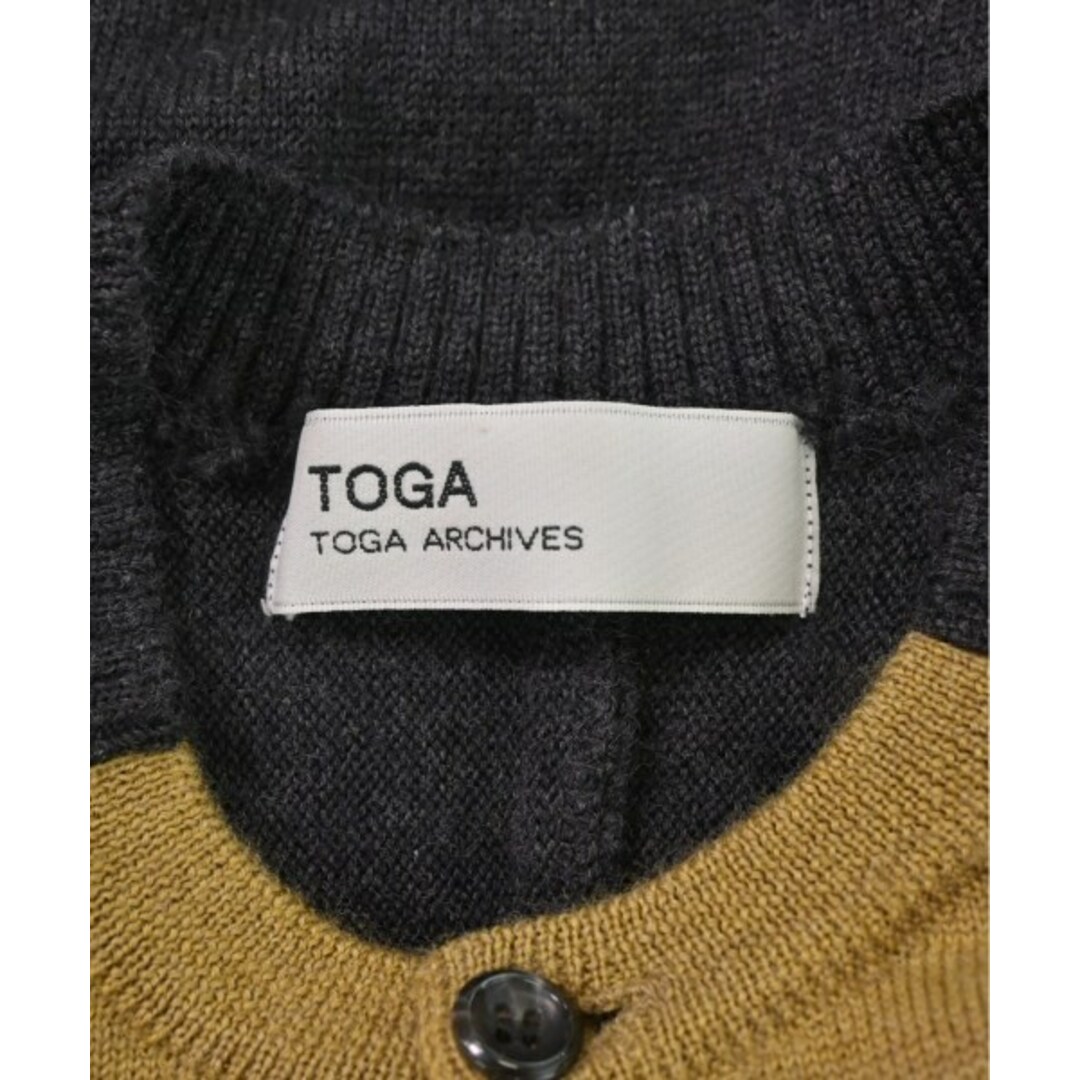 TOGA(トーガ)のTOGA トーガ カーディガン M マスタードxグレー 【古着】【中古】 レディースのトップス(カーディガン)の商品写真