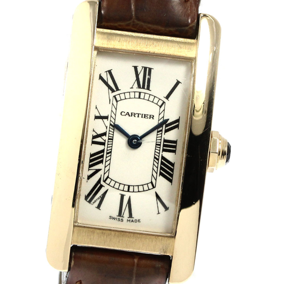 カルティエ CARTIER W2601556 タンクアメリカンSM K18YG クォーツ レディース _765098