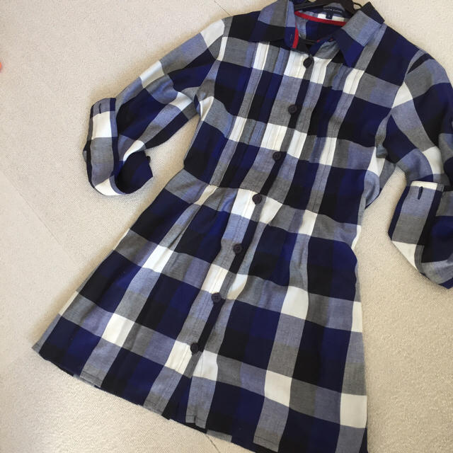 TOMMY HILFIGER(トミーヒルフィガー)のTOMYのチェックチュニックシャツ レディースのトップス(シャツ/ブラウス(長袖/七分))の商品写真