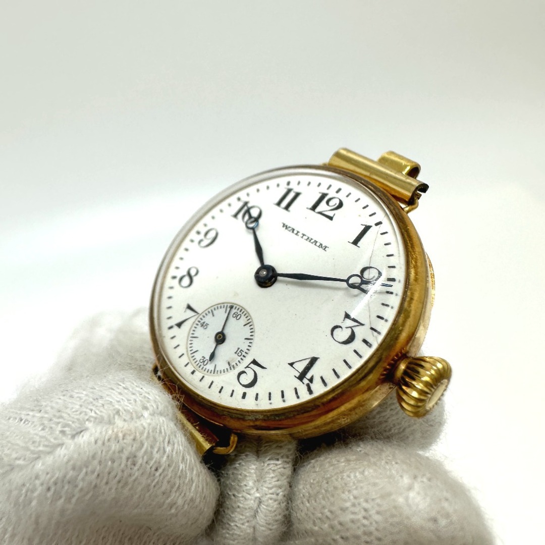 ウォルサム WALTHAM K18無垢 手巻き スモールセコンド 腕時計 K18 ゴールド