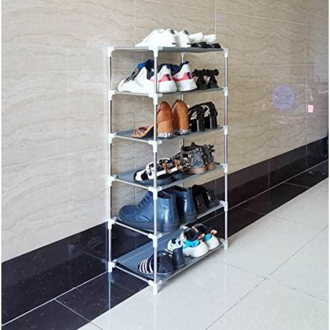 - シューズラック 6段 靴棚 組み立て式 靴収納 省スペース ( 管139n メンズの靴/シューズ(デッキシューズ)の商品写真