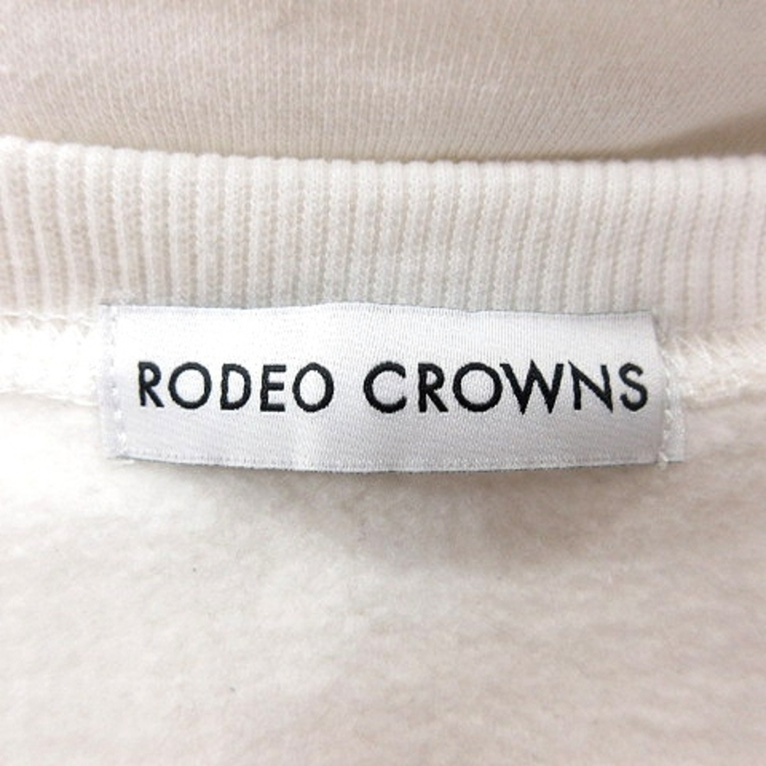 ロデオクラウンズ トレーナー スウェット 刺繍 裏起毛 F 白 ホワイト ■MO