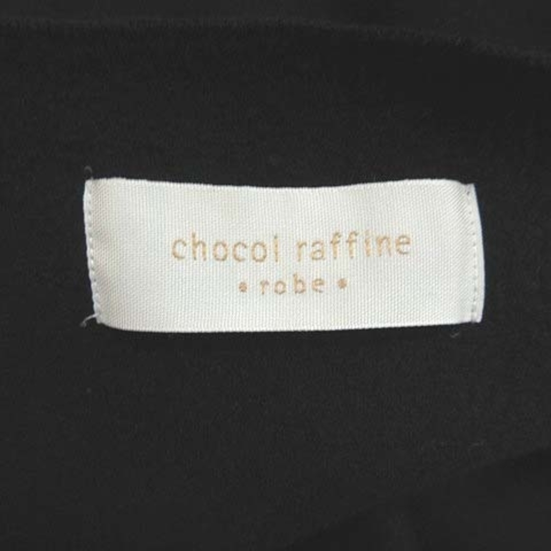 chocol raffine robe(ショコラフィネローブ)のショコラフィネローブ コート ミディ丈 起毛 ウエストマーク F 黒 ■MO レディースのジャケット/アウター(その他)の商品写真