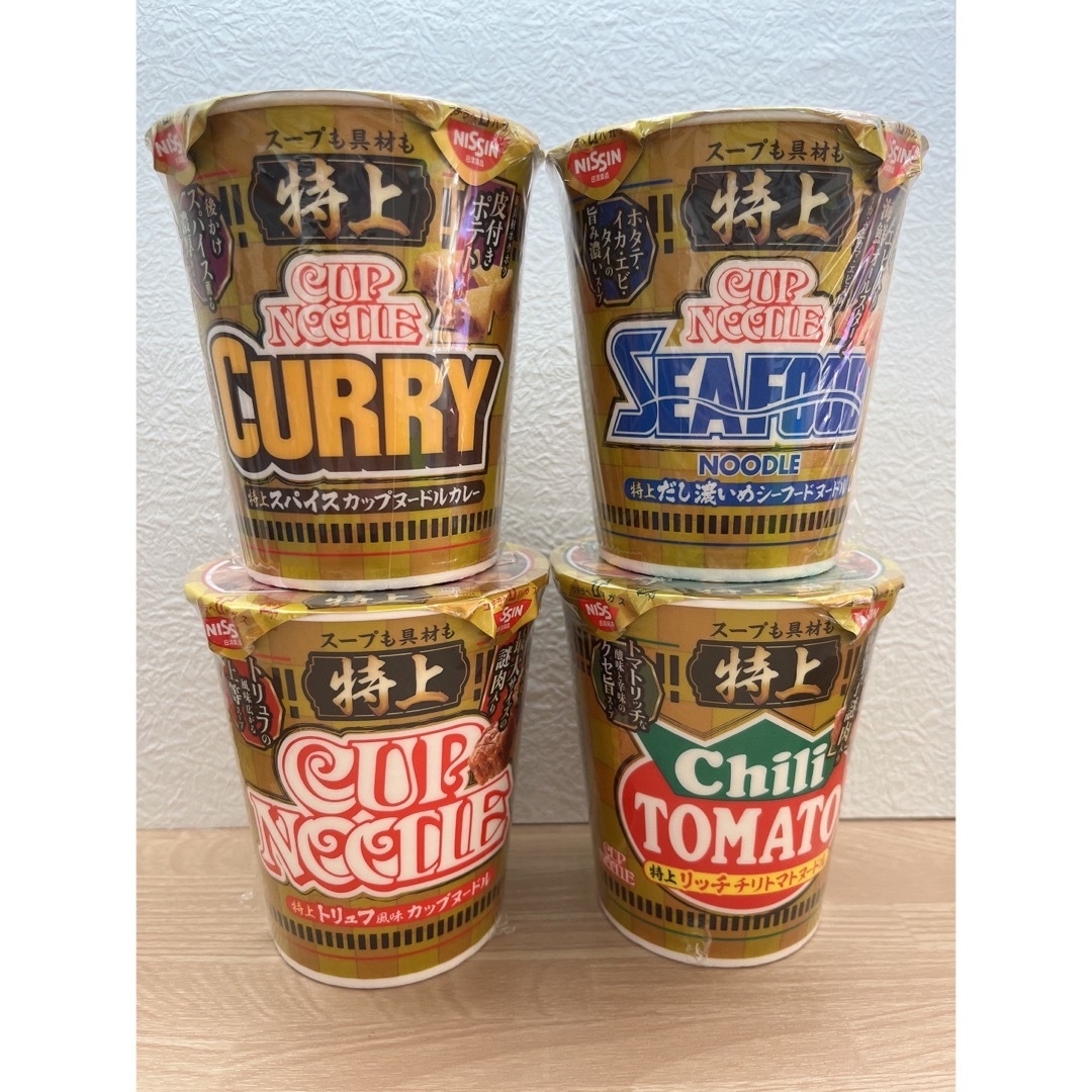 日清食品 【新品未開封】日清 カップヌードル 特上 4種セット 日清食品の通販 by お値下げ中☆Duffy☆｜ニッシンショクヒンならラクマ