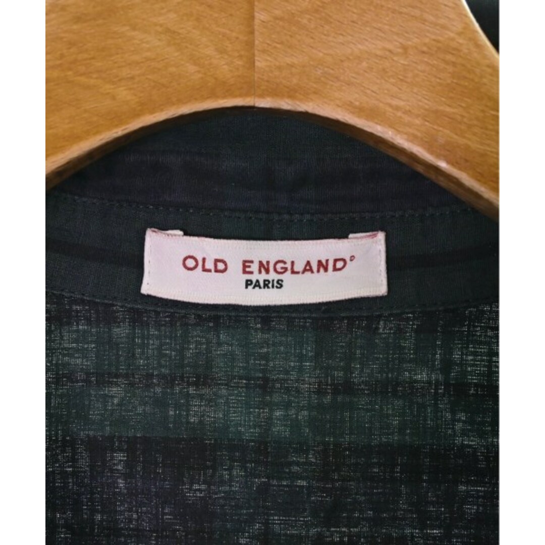 OLD ENGLAND(オールドイングランド)のOLD ENGLAND シャツワンピース 38(S位) 紺x緑(チェック) 【古着】【中古】 レディースのワンピース(その他)の商品写真