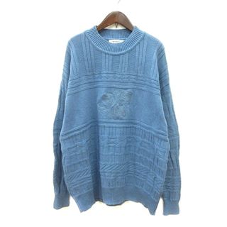 美品　MOUSSY マウジー　ニット　たっぷり袖　厚手　青　ブルー　セーター