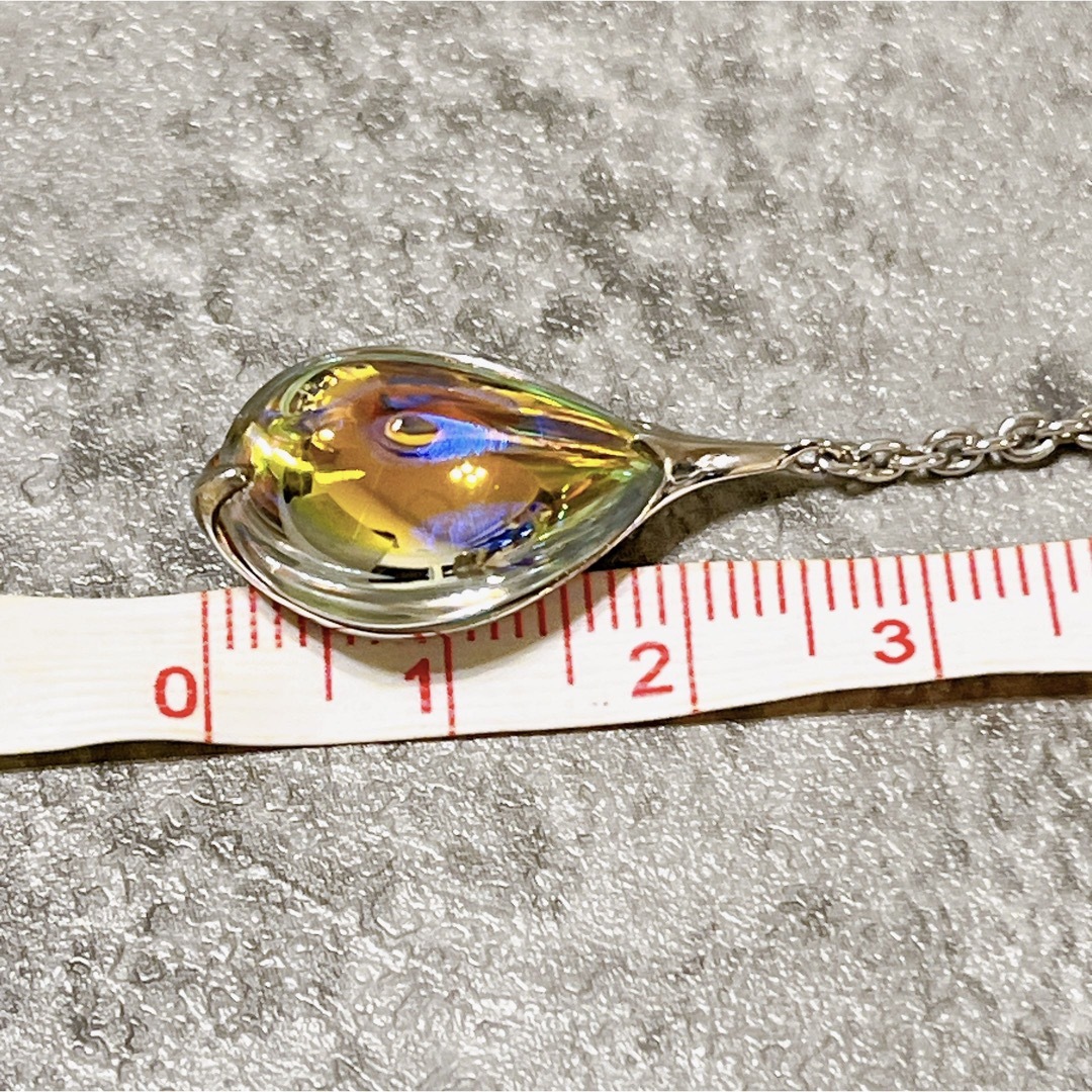 美品 バカラ フルール ドゥ プシデリック sv925 ネックレス 虹色