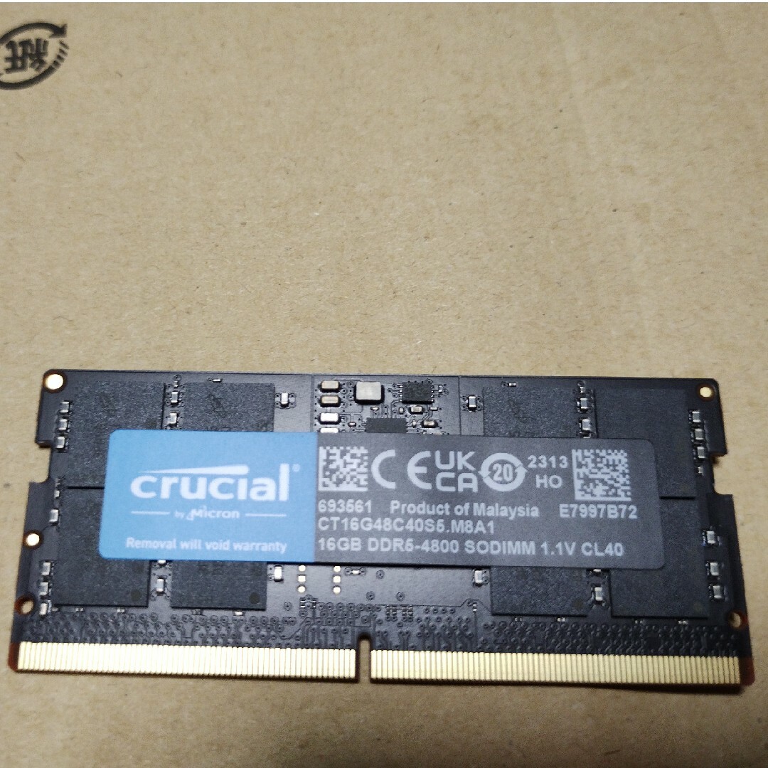 Crucial DDR5-4800 16G (8GBx2) SODIMM