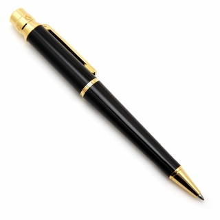 カルティエ(Cartier)のほぼ未使用 Cartier サントス ドゥ カルティエ ボールペン OP000131 筆記具 文具 ペン pen プレゼント 黒 金 ブラック ゴールド(ペン/マーカー)