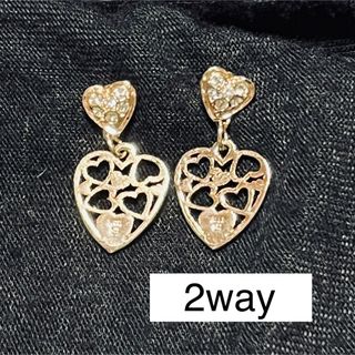 アナスイ(ANNA SUI)のANNA SUI  アナスイ　ピアス　ハート　2way ゴールド(ピアス)