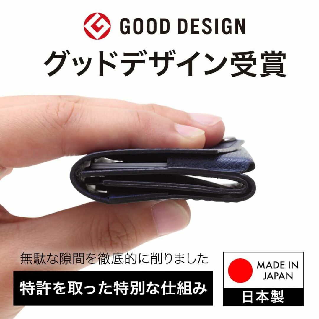 [アブラサス] 小さい財布 メンズ レディース 財布 日本製 本革 ターコイズ×