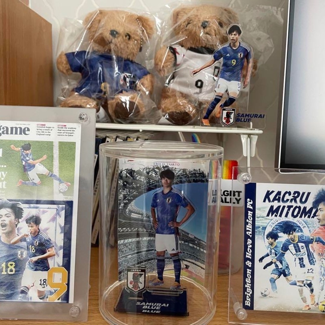 三笘薫 ユニフォームベア、アクリルスタンド まとめ売り