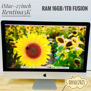 iMac 27inch 5K 1TB Fusion Office2021付き