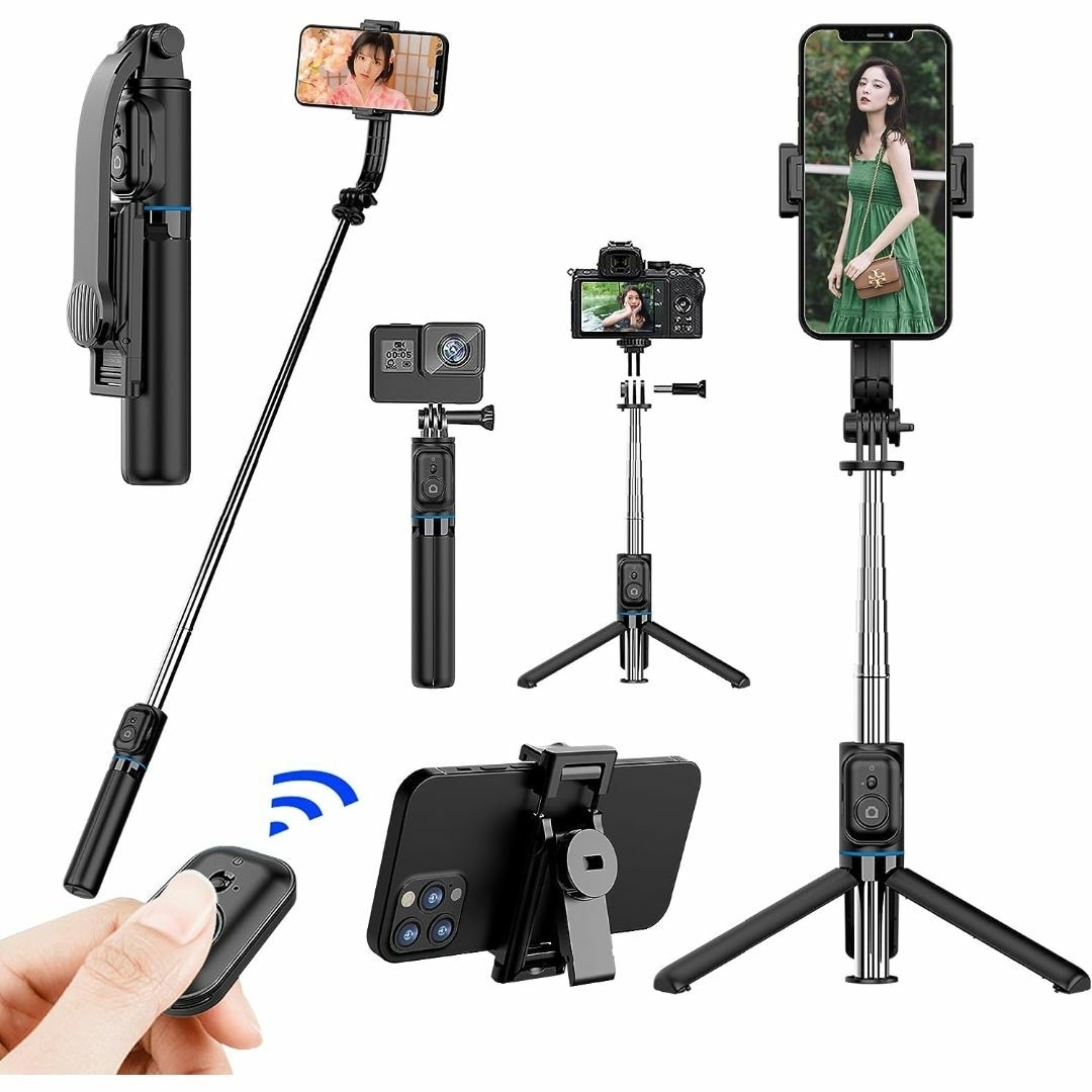 自撮り棒 三脚 ミニ 軽量 コンパクト 安定モデル スマホ Gopro の通販