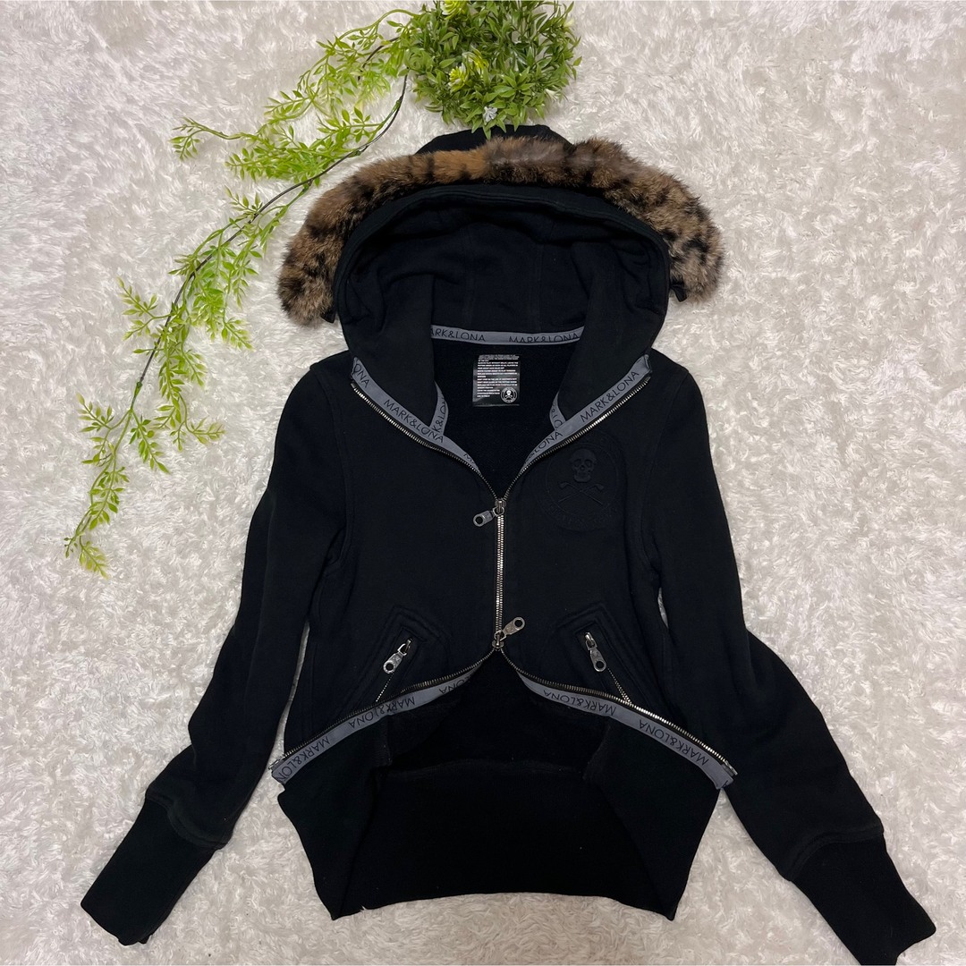 MARK&LONA マークアンドロナ パーカー ラビットファー ジップアップ-