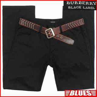 バーバリーブラックレーベル(BURBERRY BLACK LABEL)の廃盤 バーバリーブラックレーベル スラックス W30 メンズ 黒 TN1609(スラックス)