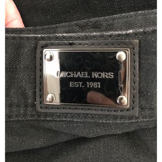 マイケルコース(Michael Kors)のMichael Kors デニム スカート　黒(ひざ丈スカート)