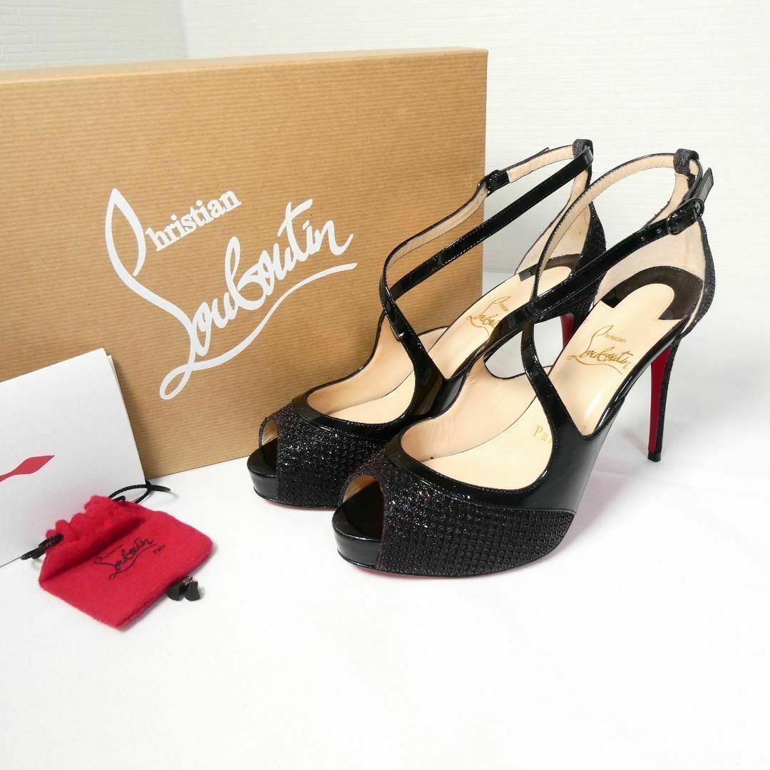 極美品 Christian Louboutin エナメル×グリッター パンプス | www