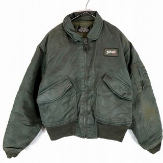 ショット(schott)のSALE/ 90年代 Schott ショット CWU-R フライトジャケット 防寒 ミリタリー 裏地キルティング オリーブ (メンズ L相当) 中古 古着 O0244(その他)