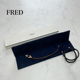 フレッド(FRED)のフレッド　ブレスレット　フォース10 ミディアム　イエローゴールド　茶色　黒(ブレスレット)