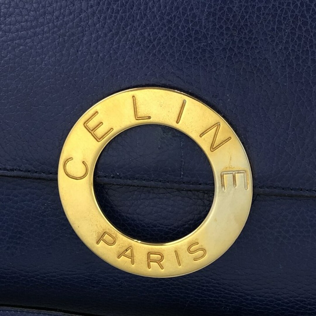 celine   CELINE セリーヌ サークルロゴ エンボスレザー 2way クラッチ