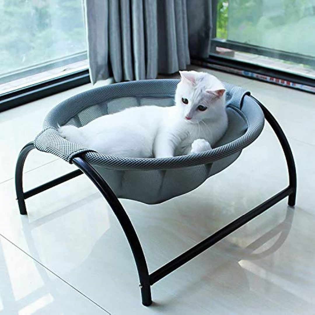 JUNSPOW 猫ベッド ペットハンモック 犬猫用ベッド 自立式 猫寝床 ネコベ