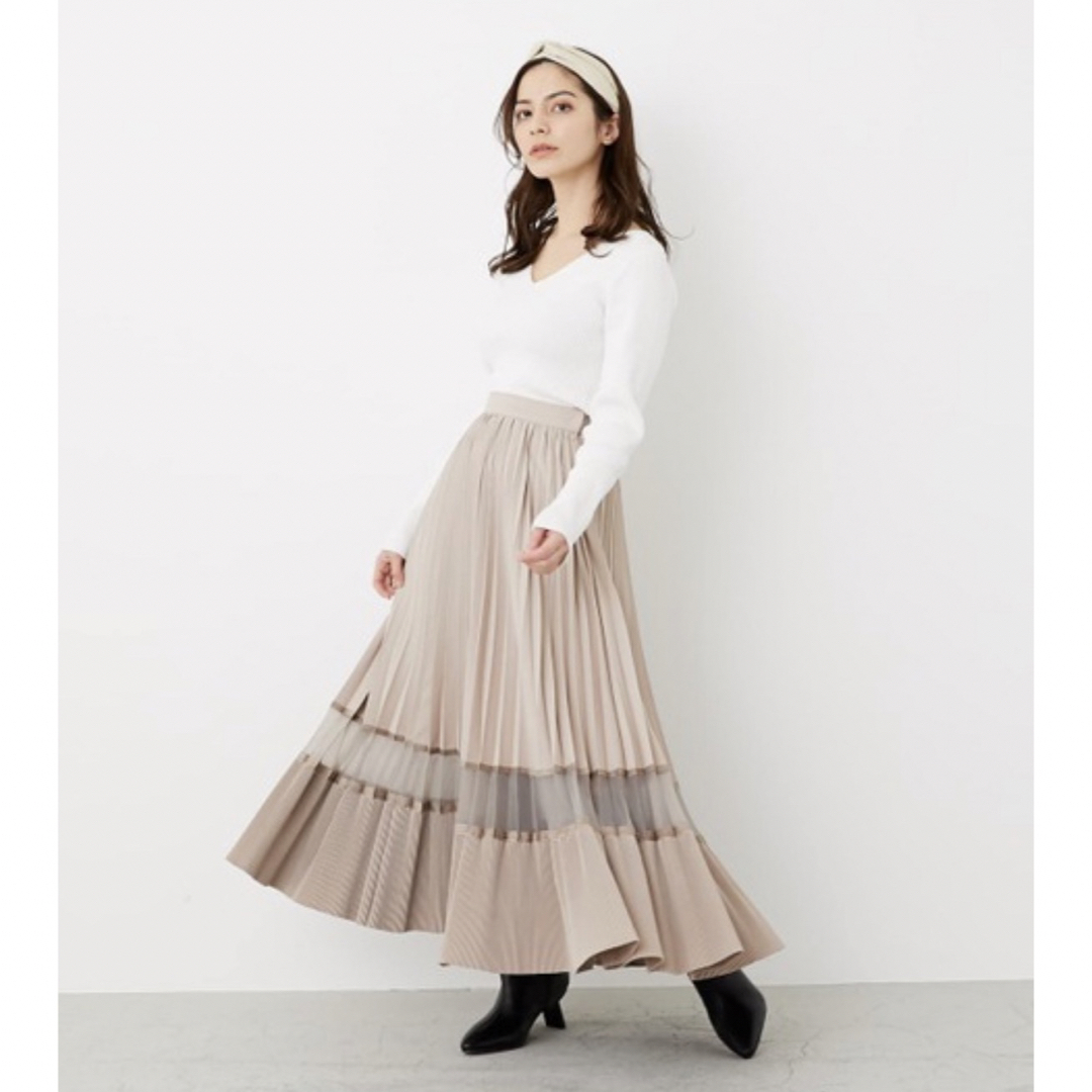 rienda(リエンダ)のシアープリーツスカート レディースのスカート(ロングスカート)の商品写真