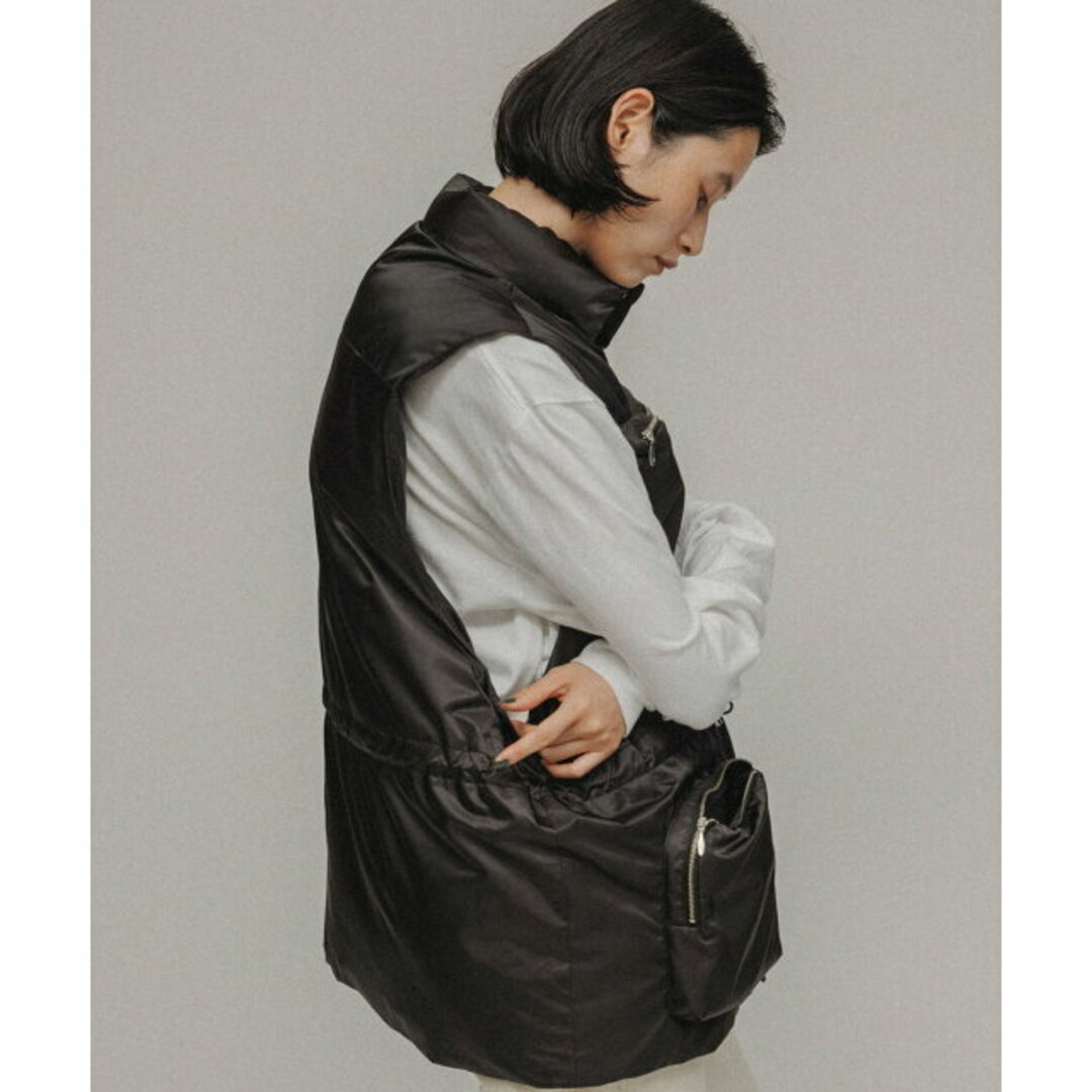 【ブラック（01）】[OUTER]WSIZE PADDED VEST UNISEX レディースのジャケット/アウター(ダウンジャケット)の商品写真