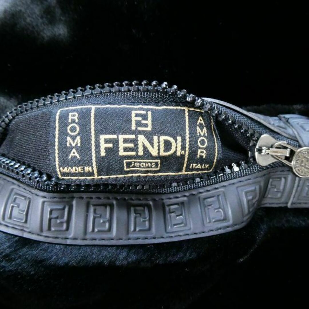 極美品 FENDI ズッカ柄 リバーシブル ロングコート フーデッドコート