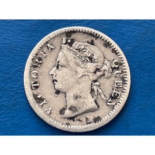 英領海峡植民地1899年5セント銀貨ビクトリア女王silver800 約1.3g(貨幣)