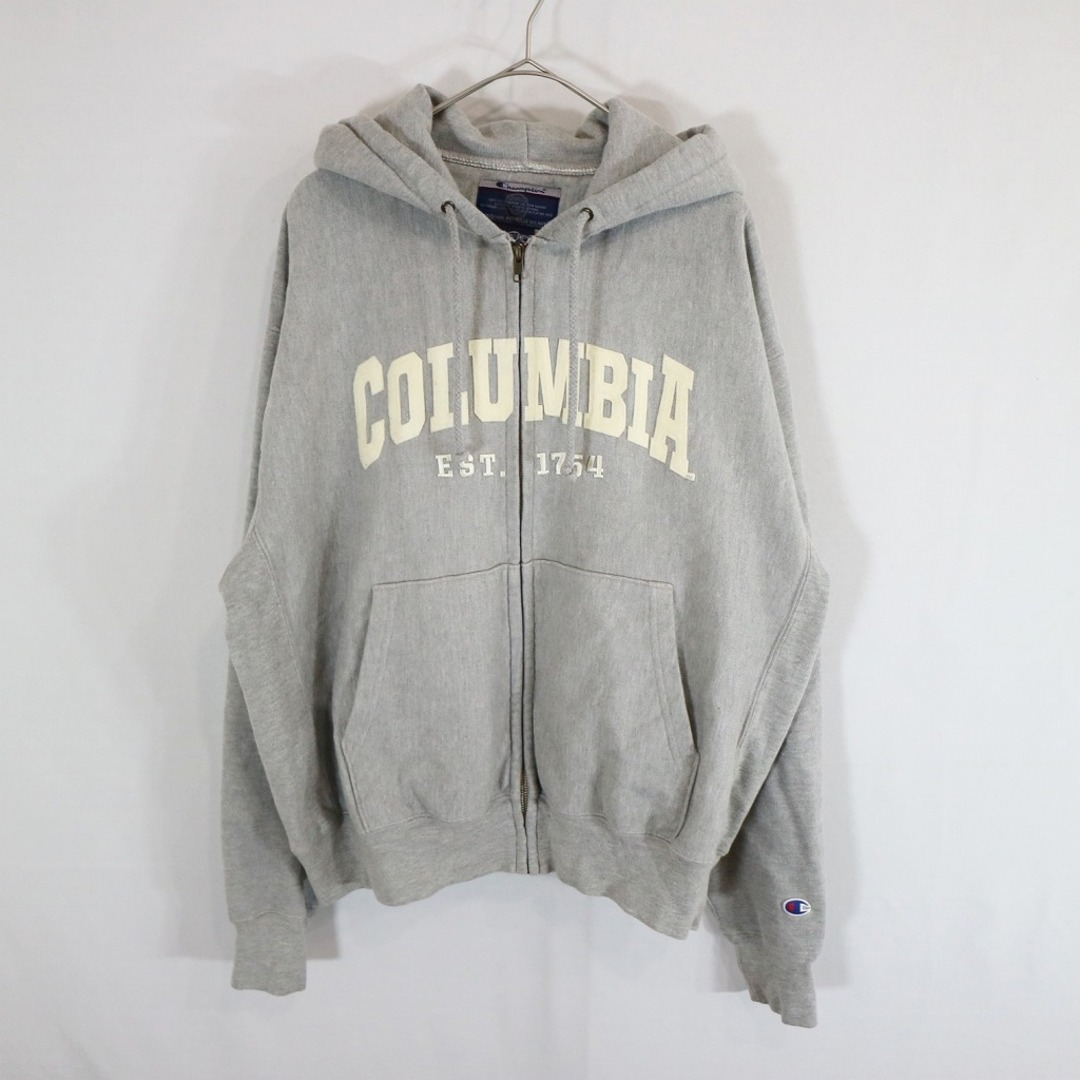 SALE/ Champion チャンピオン COLUMBIA コロンビア大学 リバースウィーブ パーカー カレッジ グレー (メンズ L)   N9997