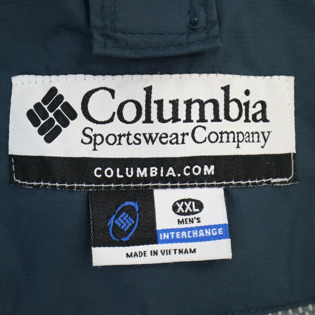 Columbia(コロンビア)のSALE/ Columbia コロンビア ナイロンジャケット 大きいサイズ  刺繍  アウトドア キャンプ アウター ネイビー (メンズ XXL)  O0015 メンズのジャケット/アウター(その他)の商品写真
