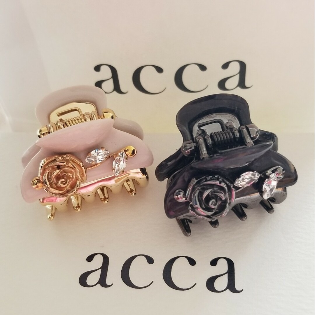 ◆希少レア限定品◆acca　アッカ◆ティーカップローズ　クリップ　2個セット