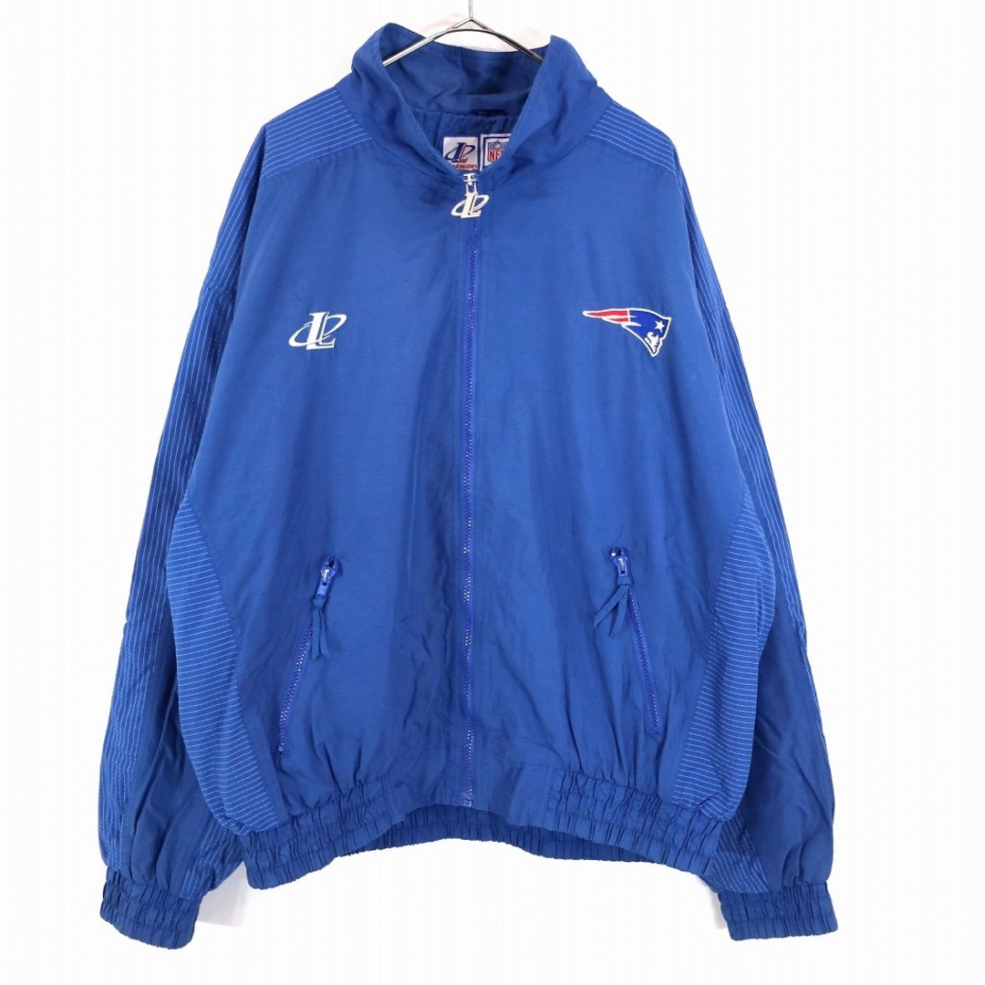 SALE/ LOGO AUTHENTIC NFL ニューイングランド ペイトリオッツ ナイロンジャケット リップストップ スポーツ ブルー (メンズ XL)  O0083