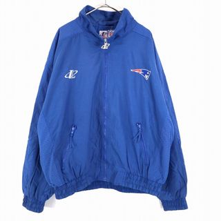 SALE/ LOGO AUTHENTIC NFL ニューイングランド ペイトリオッツ ナイロンジャケット リップストップ スポーツ ブルー (メンズ XL)  O0083(その他)