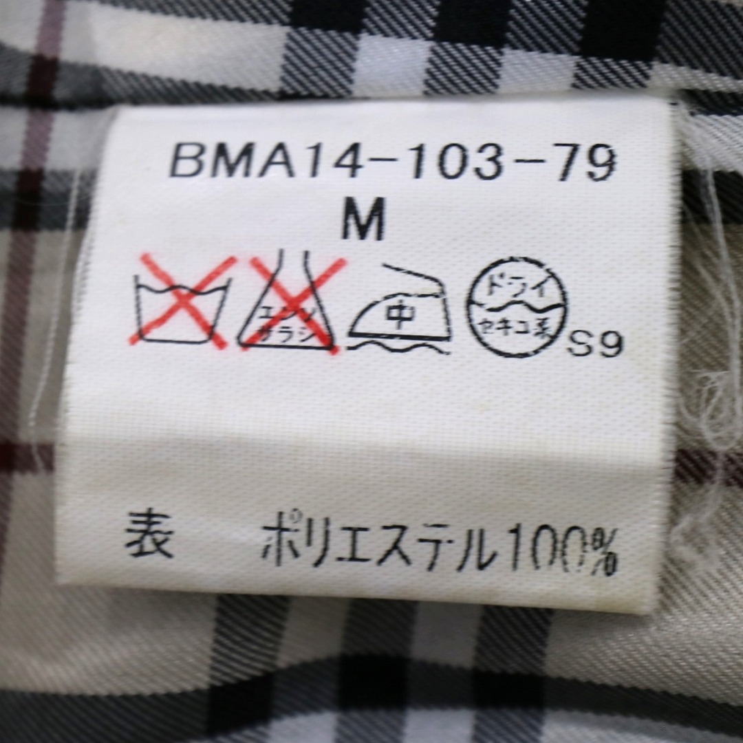 BURBERRY(バーバリー)の日本製 BURBERRY バーバリー ブラックレーベル トレンチコート 一枚袖 裏地チェック グレー (メンズ M) 中古 古着 O0098 メンズのジャケット/アウター(トレンチコート)の商品写真