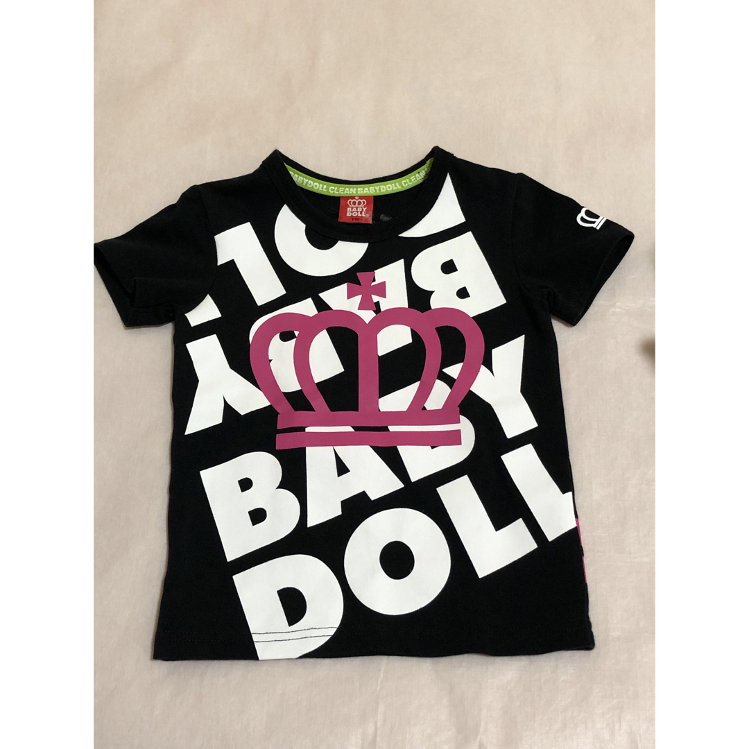 BABYDOLL(ベビードール)のベビド　シャツ　黒　110まとめ割 キッズ/ベビー/マタニティのキッズ服女の子用(90cm~)(Tシャツ/カットソー)の商品写真