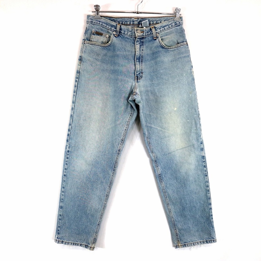 SALE/ 90年代 USA製 Calvin klein Jeans カルバンクライン デニムパンツ テーパード アメカジ ライトブルー (メンズ 34)   O0089