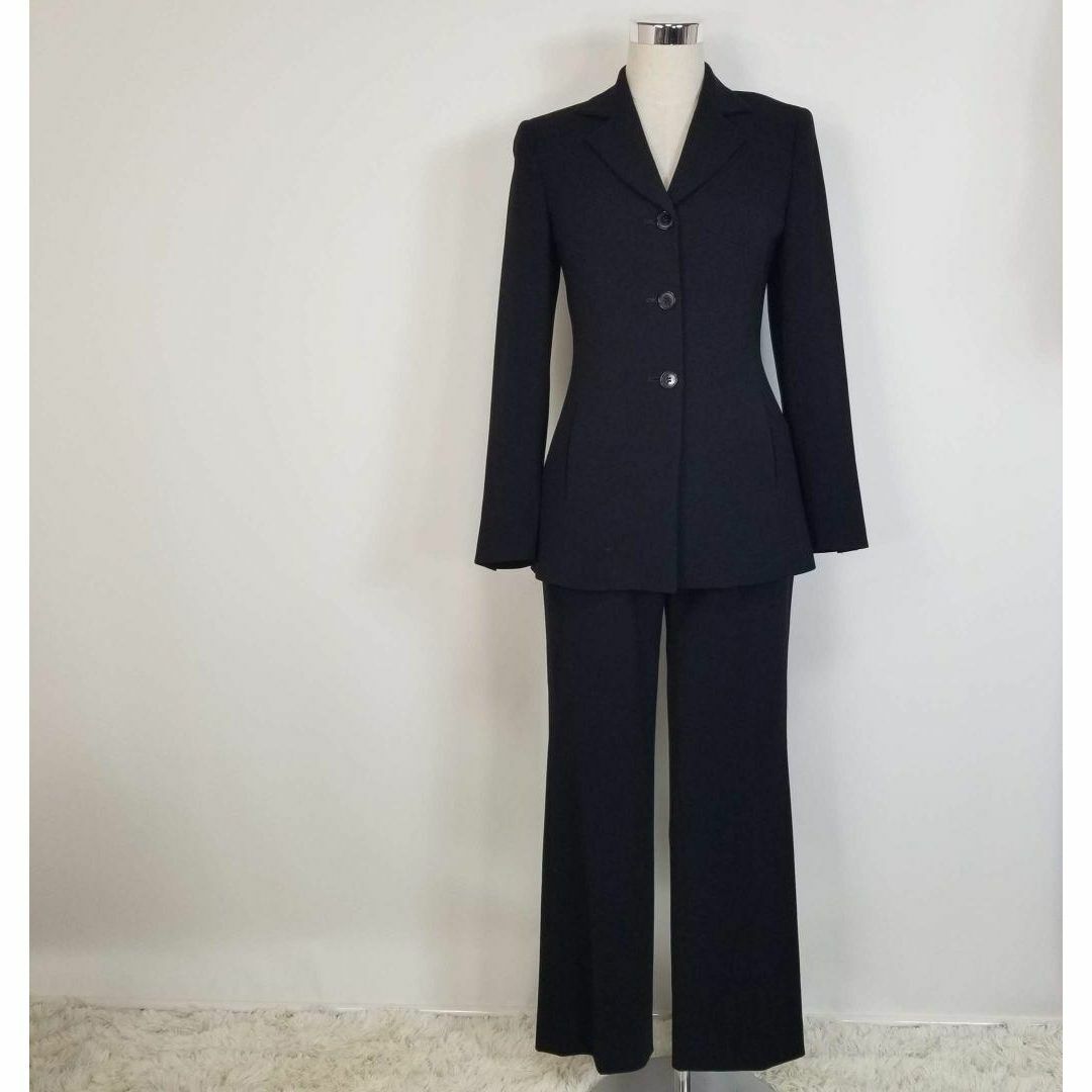 ICB(アイシービー)の上質美シルエットiCBシングルブレスト3釦テーラードセットアップスーツJP7黒 レディースのフォーマル/ドレス(スーツ)の商品写真