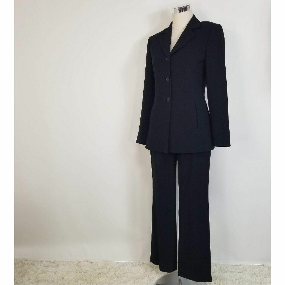 ICB(アイシービー)の上質美シルエットiCBシングルブレスト3釦テーラードセットアップスーツJP7黒 レディースのフォーマル/ドレス(スーツ)の商品写真