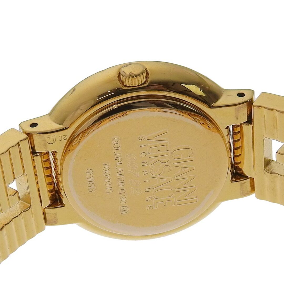 約25mmケース【VERSACE】ヴェルサーチ メデューサ 7009018 金メッキ ゴールド クオーツ アナログ表示 レディース ゴールド文字盤 腕時計